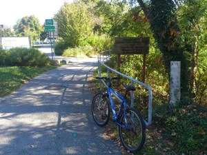 I pause before heading down into the Jones Fall trail.