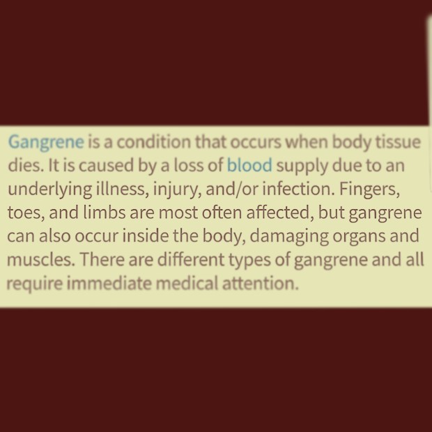 Definition of gangrene.