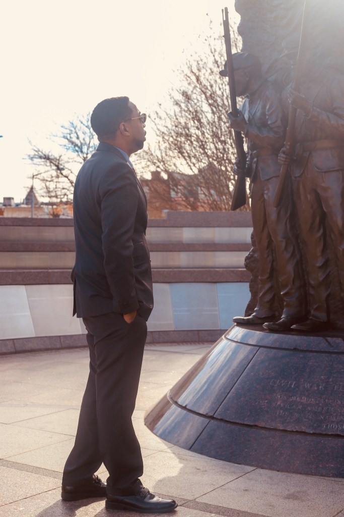 At the African American Civil War Veteran's memorial in Washington DC - which has the the names of  several of my Ancestors inscribed on the base.